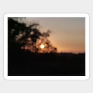 Sunset or sundown in out of focus Sticker